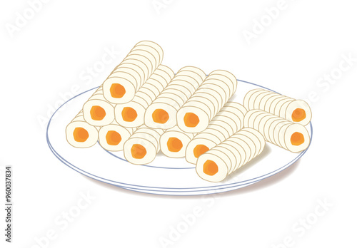 Huesos de santo de yema tradicionales de la festividad de todos los santos en España
