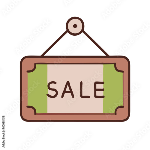 Sale sign, colorful vector icon
