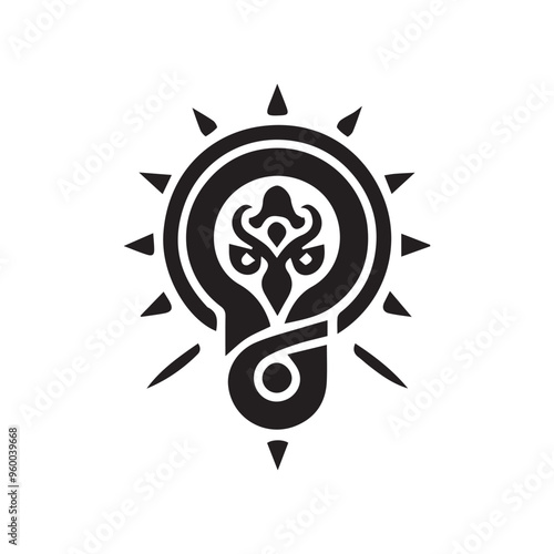 Creative Religion Silhouette Vector Logo Design