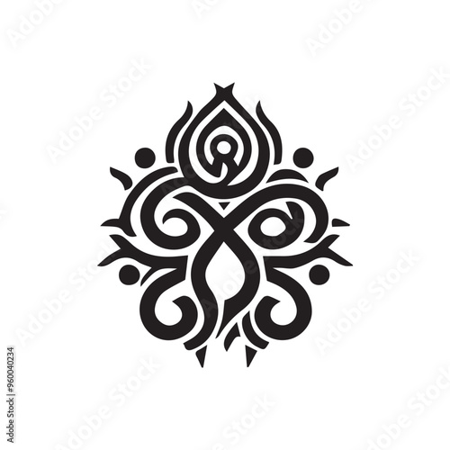 Creative Religion Silhouette Vector Logo Design