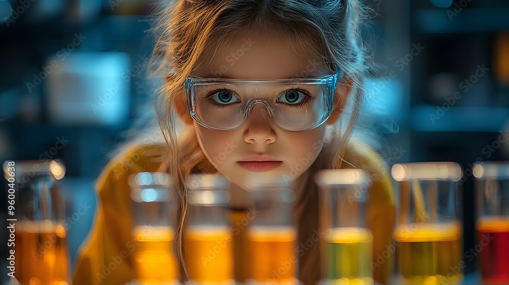 Cropped shot of a Girl scientist fun science experiments for kids, science lab. Cropped shot of a Girl scientist fun science experiments for kids, science lab.