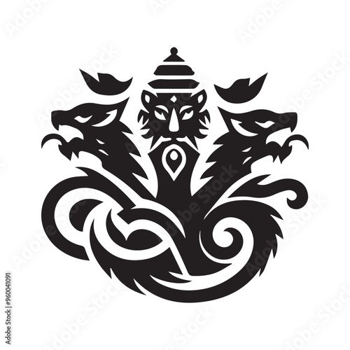 Creative Religion Silhouette Vector Logo Design
