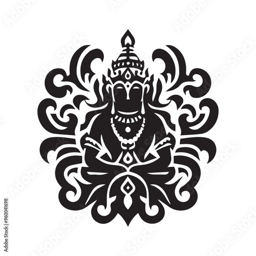 Creative Religion Silhouette Vector Logo Design