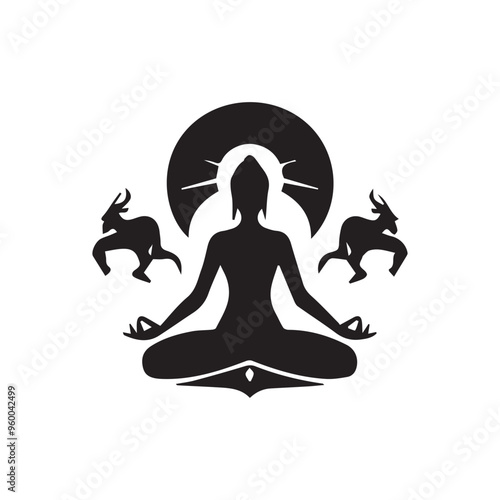 Creative Religion Silhouette Vector Logo Design