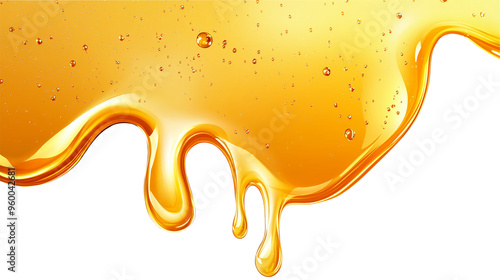 Collection of Sweet honey spill drip on isolate png 