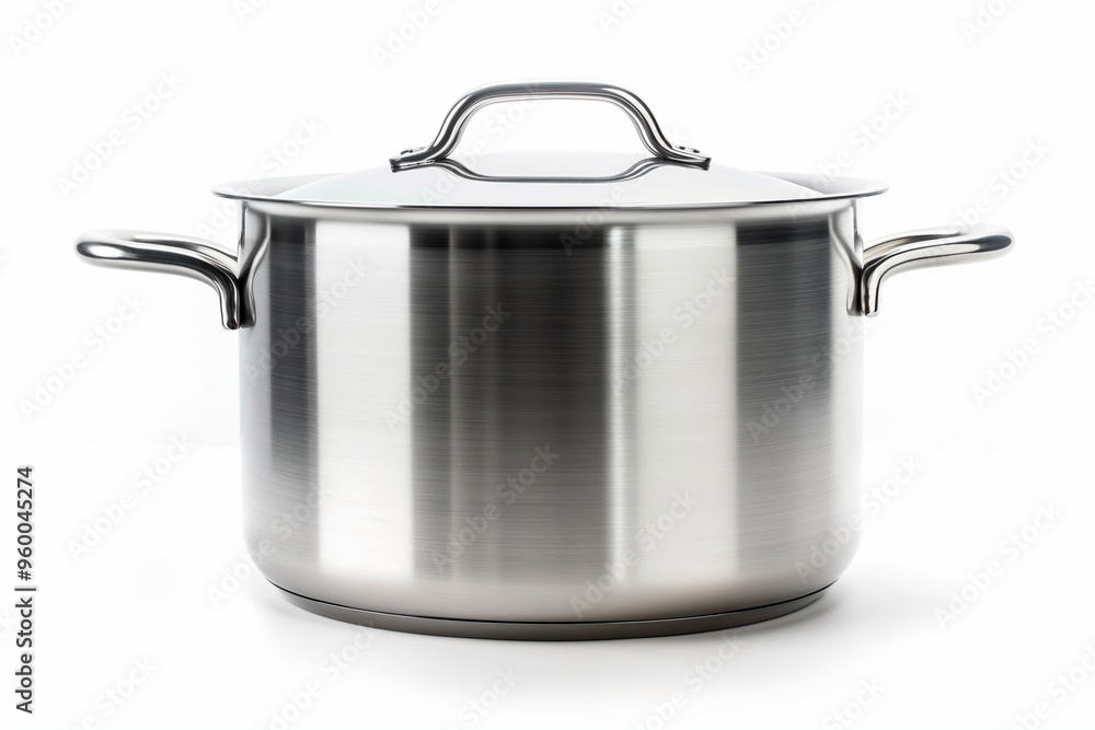 stainless steel pot isolated on white stainless steel pot isolated on white