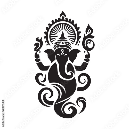 Creative Religion Silhouette Vector Logo Design