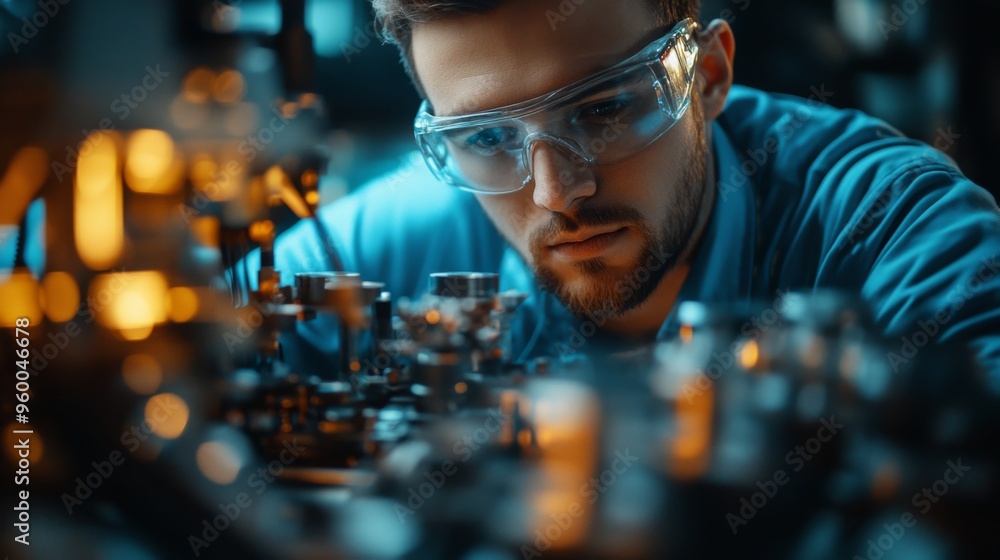 Focused Scientist in Laboratory Focused Scientist in Laboratory