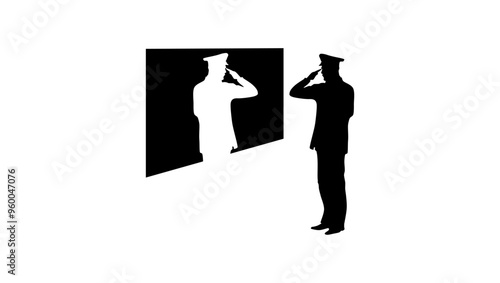 realistic shooting game, black isolated silhouette