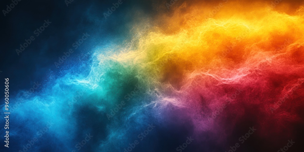 Abstract Colorful Powder Explosion on Dark Background Abstract Colorful Powder Explosion on Dark Background