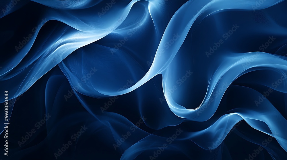 Obraz premium Abstract Blue Swirling Background