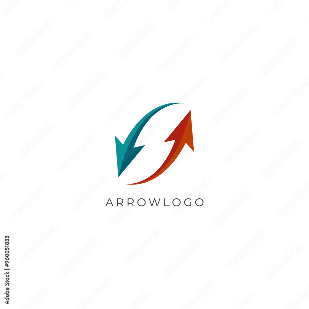 Arrow logo concept vector design. Reuse arrow creative logo. Arrow logo concept vector design. Reuse arrow creative logo.