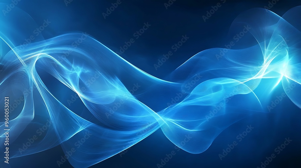 Abstract Blue Swirling Waves Background Abstract Blue Swirling Waves Background