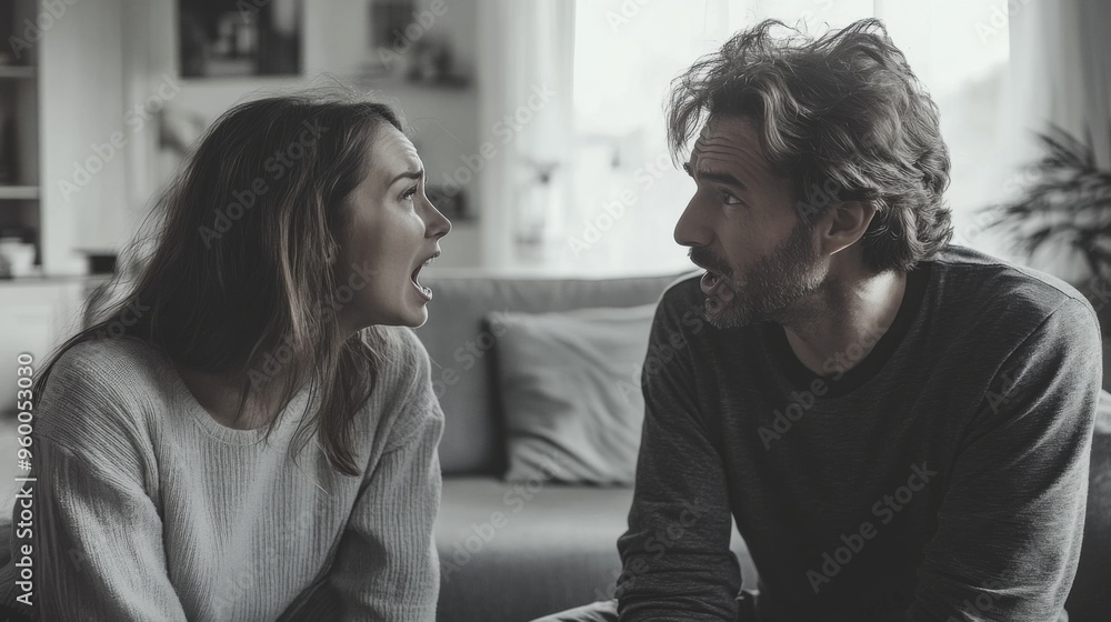 Couple having an intense argument Couple having an intense argument