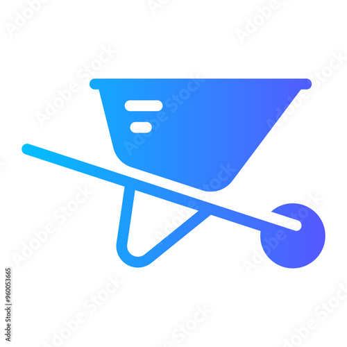 wheelbarrow gradient icon