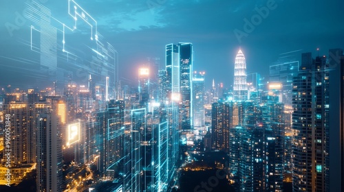 Wallpaper Mural Futuristic cityscape AI governance Torontodigital.ca