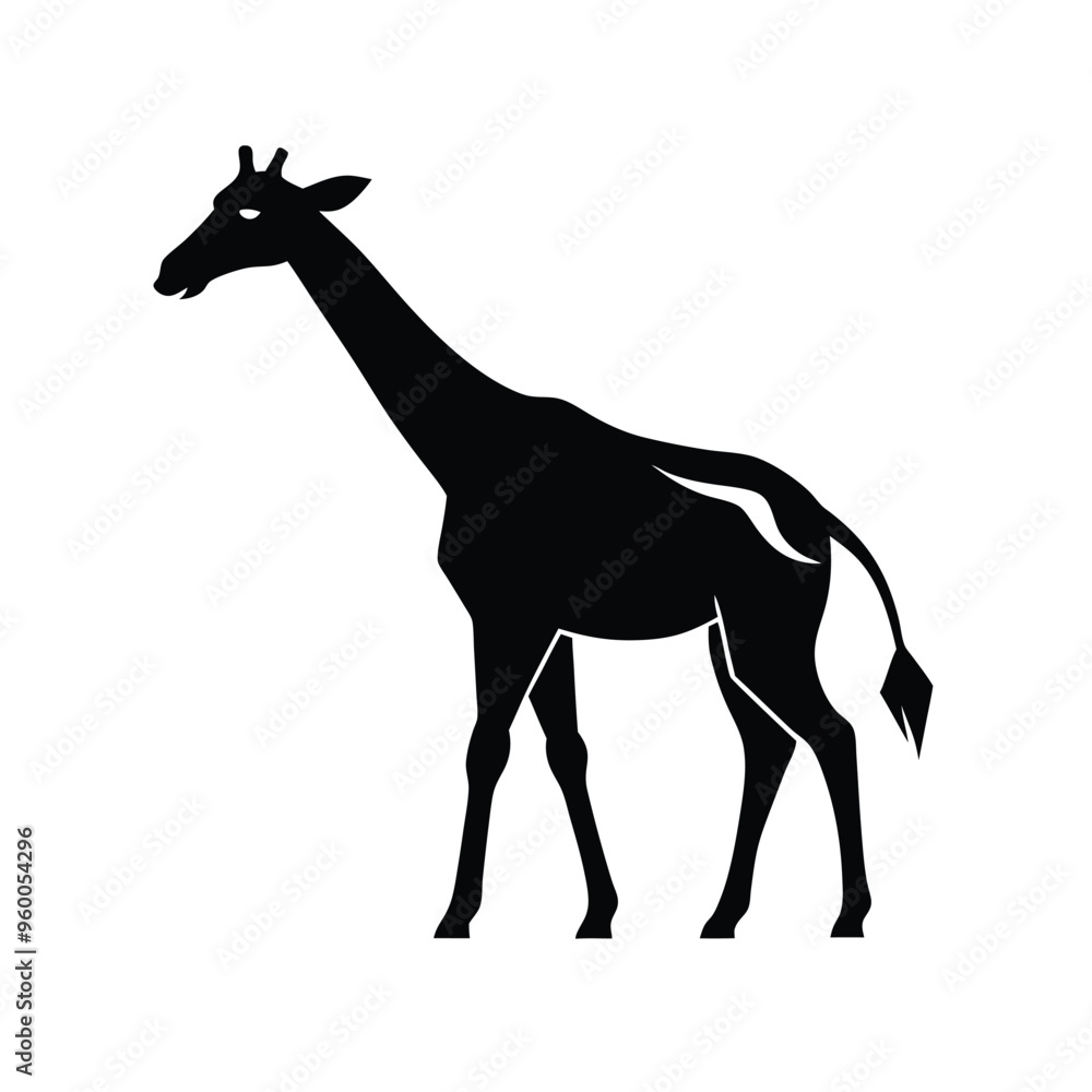 Abstract Giraffe Silhouette Logo Vector Design with a Full Body Illustration for Branding Abstract Giraffe Silhouette Logo Vector Design with a Full Body Illustration for Branding