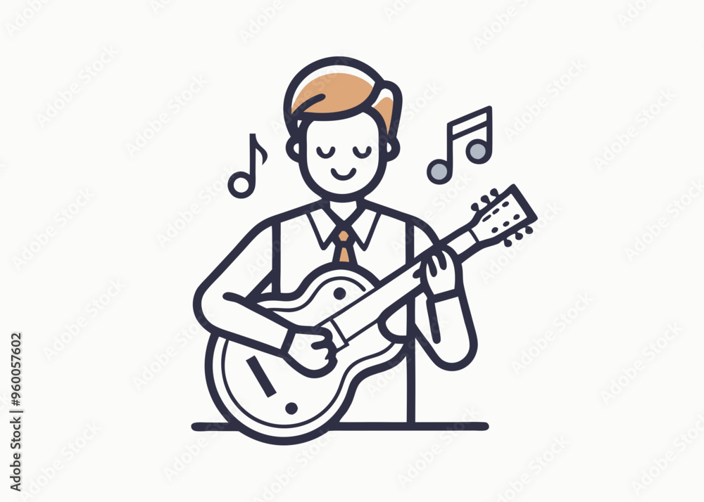 Guitar Line icon, Sketch Design, Pixel perfect, Editable stroke. Guitarist, Jazz Music, Music, Musical Note, Singer.
Guitar Line icon, Sketch Design, Pixel perfect, Editable stroke. Guitarist, Jazz Music, Music, Musical Note, Singer.