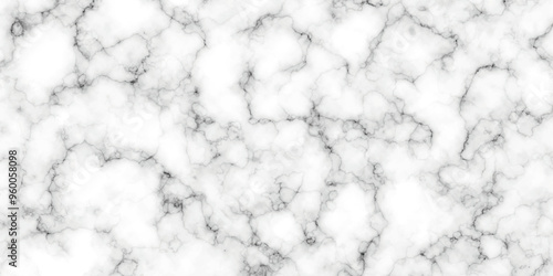 Black and white Marbling surface stone wall tiles texture.  White marble texture and polished marble surface background. 