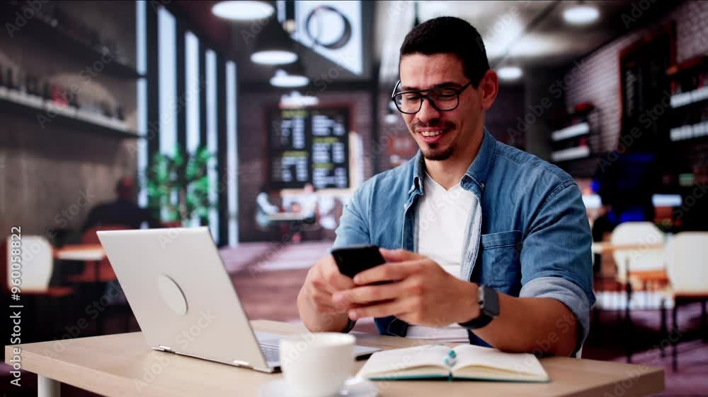 Student Using Phone And Laptop Student Using Phone And Laptop