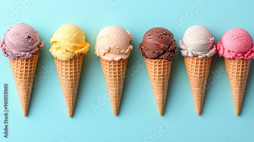 Colorful Ice Cream Cones