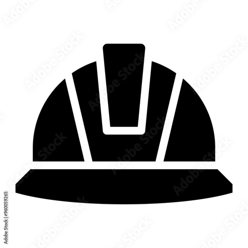 hard hat glyph icon