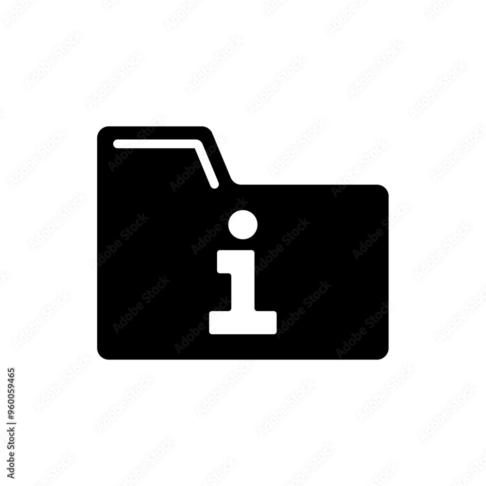information folder icon. vector isolated on white background. simple and modern design information folder icon. vector isolated on white background. simple and modern design