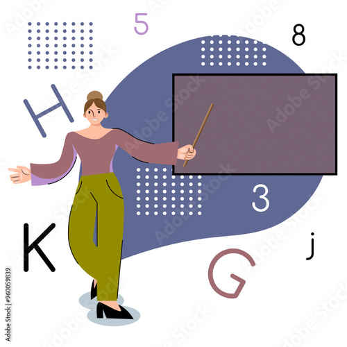 icon the teacher near the board