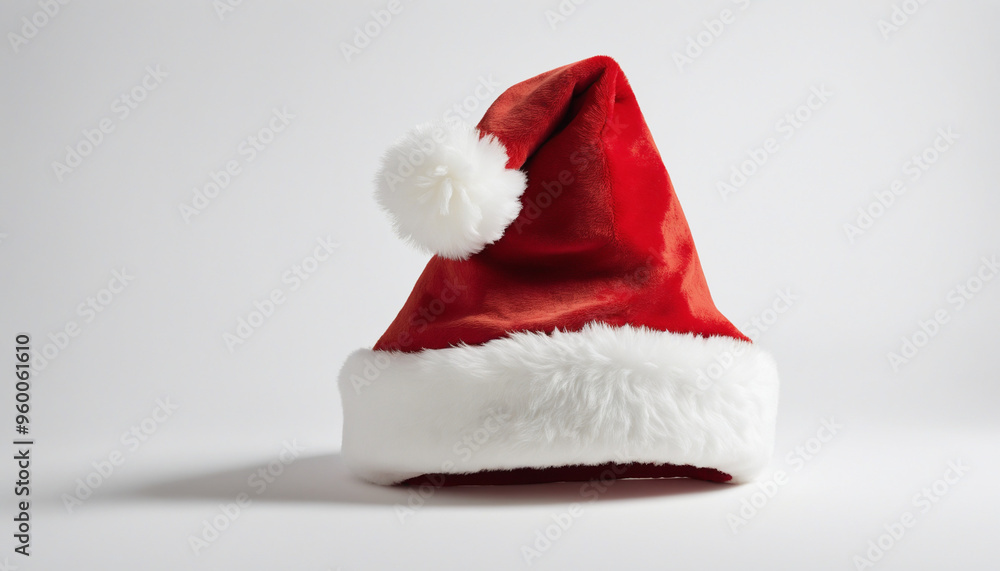 Bonnet pompon père Noël rouge fourrure blanche fête célébration cadeaux. Bonnet pompon père Noël rouge fourrure blanche fête célébration cadeaux.