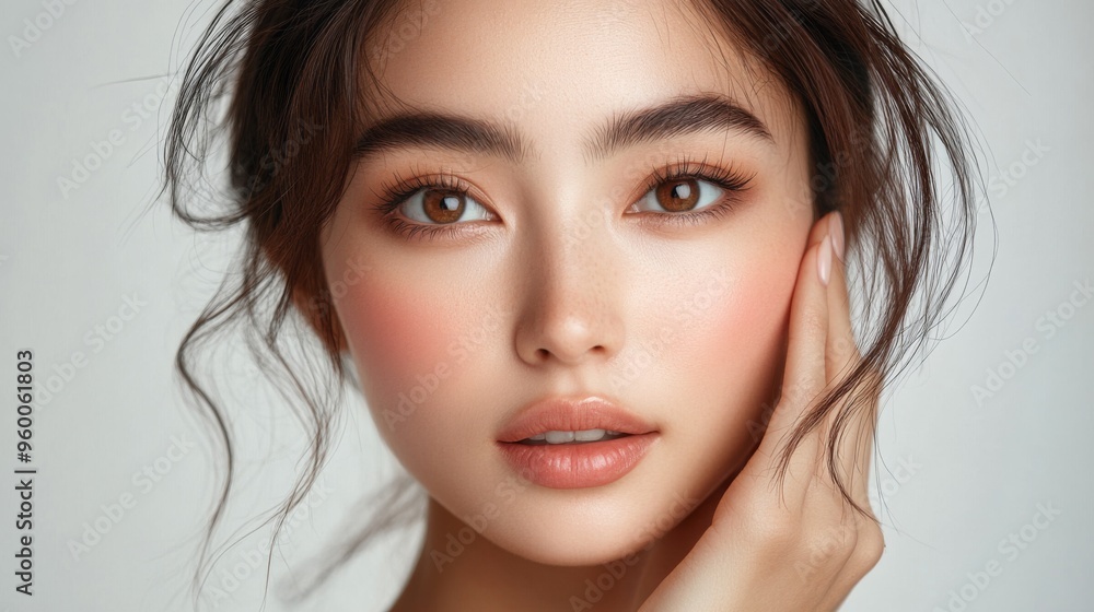 Portrait of a Woman with Natural Beauty Portrait of a Woman with Natural Beauty