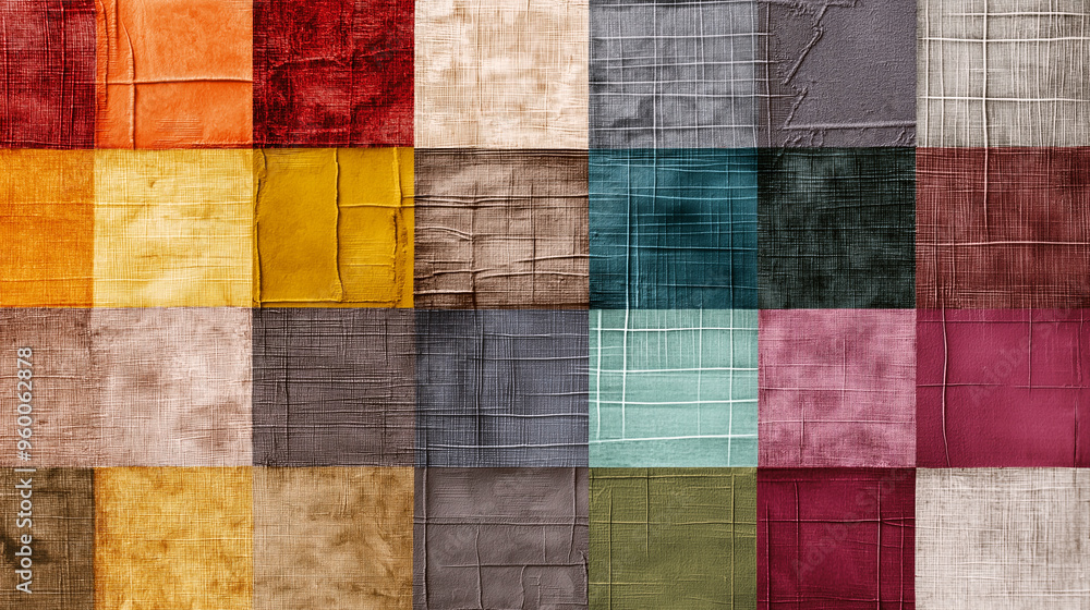 Multicolored fabric texture, textile, silk and pile