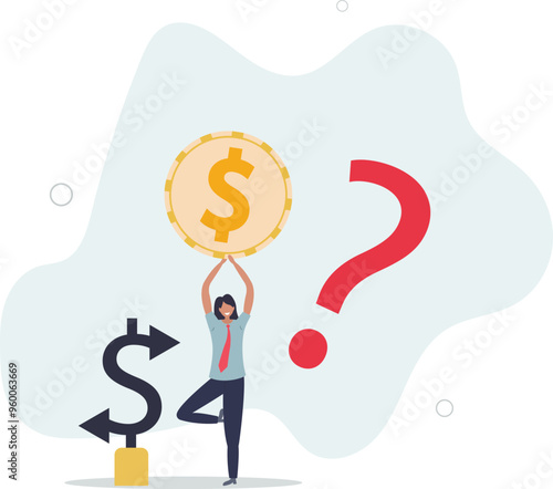 pay off debt or invest, select best earning asset.flat design with people.flat design with people.