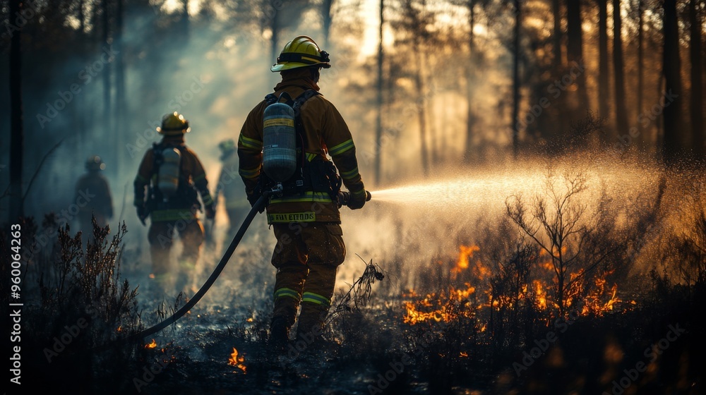 Firefighters battling forest blaze Firefighters battling forest blaze