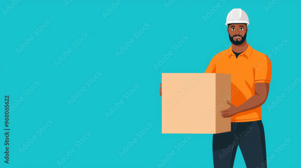 industrial worker lifting box, proper ergonomic posture, flat design illustration industrial worker lifting box, proper ergonomic posture, flat design illustration