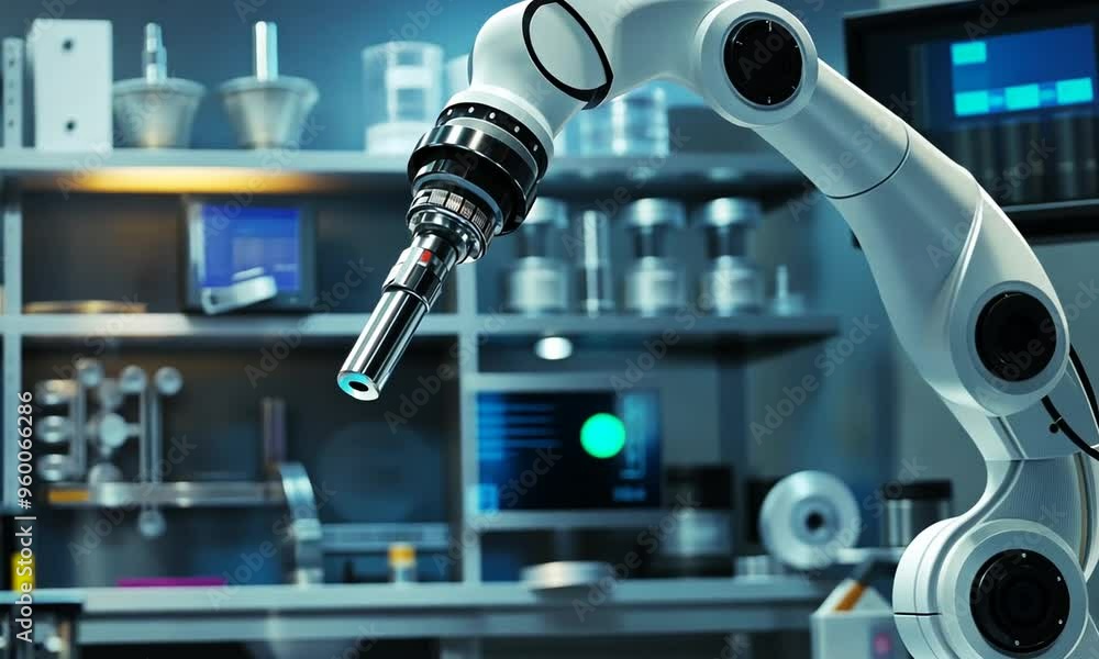 Robotic Arm in a Modern Laboratory Robotic Arm in a Modern Laboratory