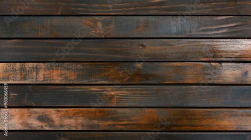 Texture with dark planks covered with varnish.