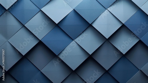 geometric diamond patterns in shades of blue