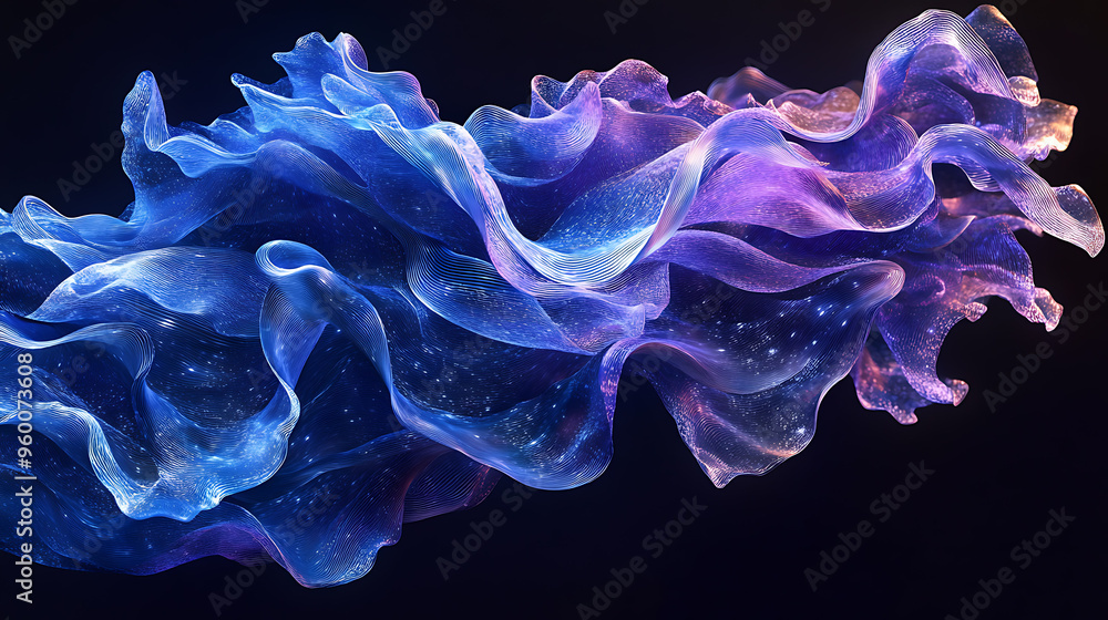 Fototapeta premium Quantum Wave Sculpture background