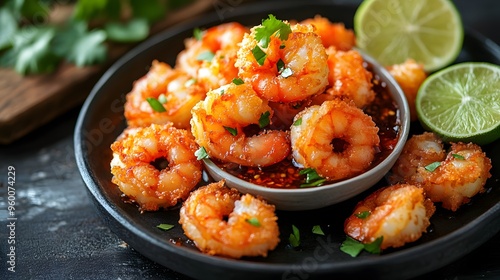 Crispy Fried Shrimp with Lime and Cilantro