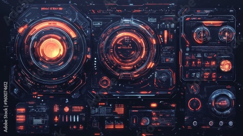 Futuristic Sci-Fi User Interface Panels