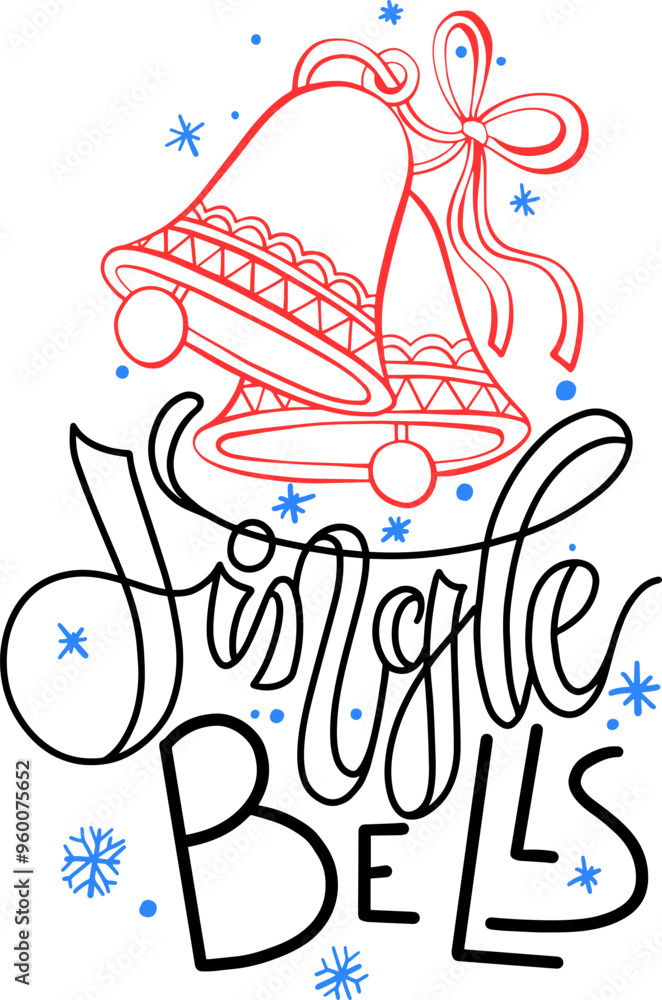jingle bells - hand lettering inscription calligraphy vector illustration jingle bells - hand lettering inscription calligraphy vector illustration