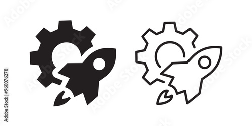Innovation icons on white background. Vector illustration.