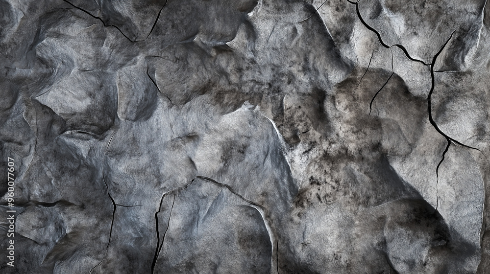 Fototapeta premium Brutal dark relief. Volumetric texture from different hard materials. Mysterious background.