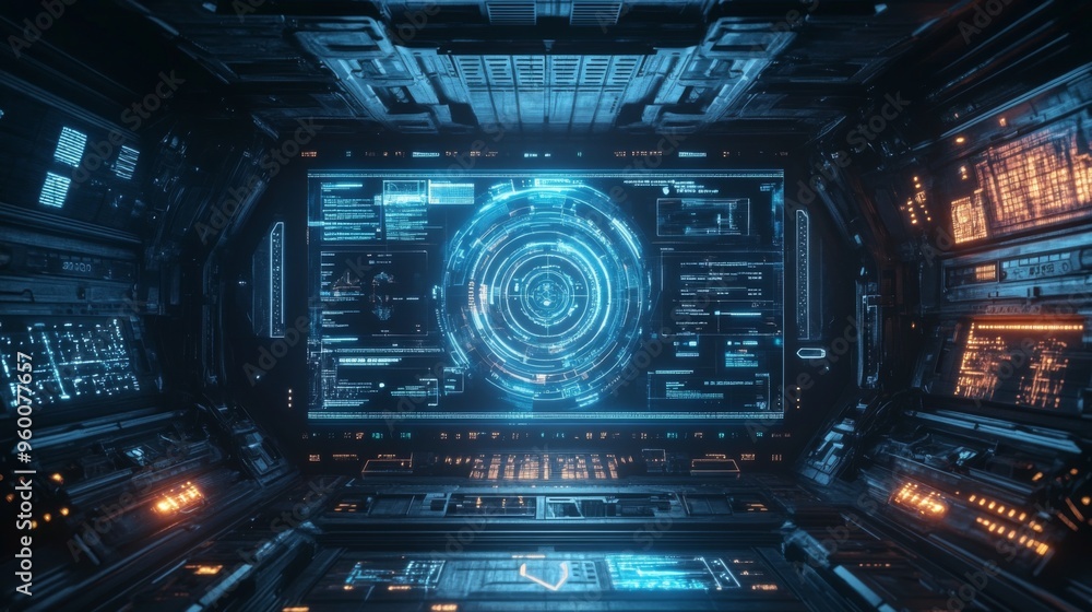 Futuristic Technology Control Center Futuristic Technology Control Center