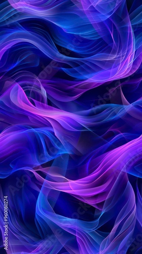 abstract wavy lines blue and purple background