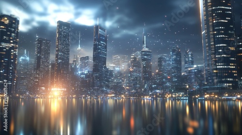 Wallpaper Mural Smart AI society digital cityscape Torontodigital.ca