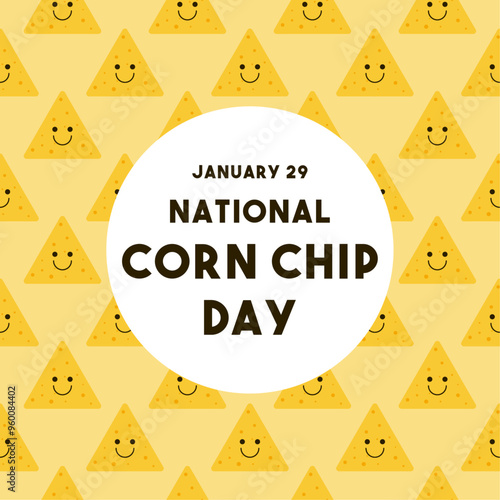 National Corn Chip Day. January 29. Seamless pattern.