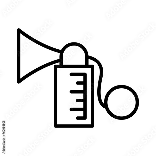 Breast pump icon on white background.