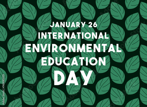 International Environmental Education Day. January 26. Seamless pattern.