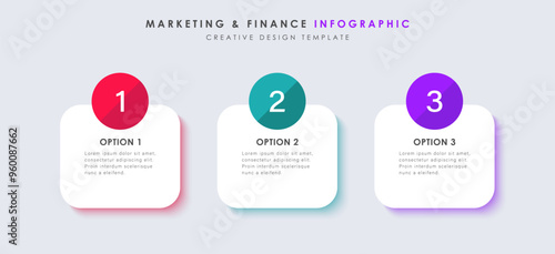 Business infographic template. 3 Step timeline journey. Process diagram, 3 options on white background, Infograph elements vector illustration